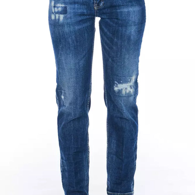 Frankie Morello Blue Cotton Women's Jeans