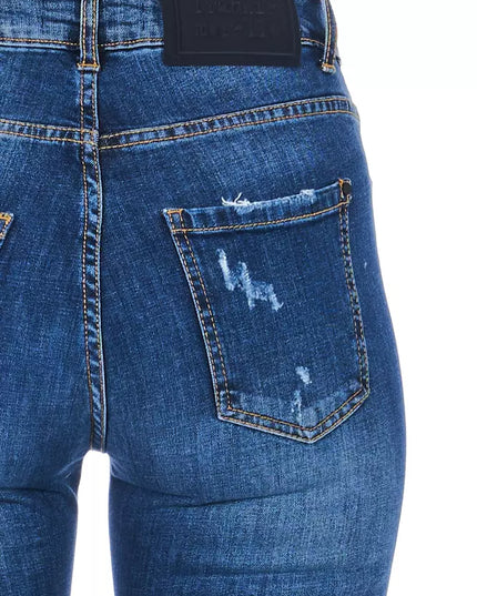 Frankie Morello Blue Other Fibres Women Jeans