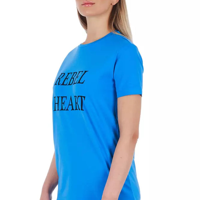 Frankie Morello Light Blue Cotton Women Top