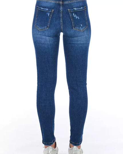 Frankie Morello Blue Other Fibres Women Jeans