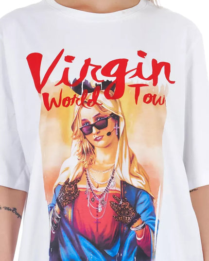 Frankie Morello White Cotton Women T-Shirt