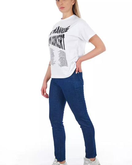 Frankie Morello Blue Cotton Women Skinny Jean