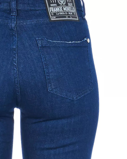Frankie Morello Blue Cotton Women Skinny Jean