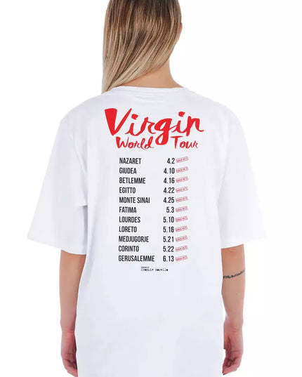 Frankie Morello White Cotton Women T-Shirt