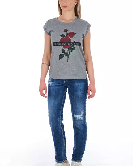 Frankie Morello Blue Cotton Women Jeans