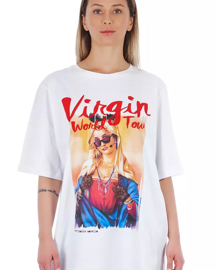 Frankie Morello White Cotton Women T-Shirt