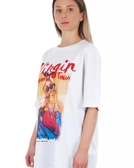 Frankie Morello White Cotton Women T-Shirt