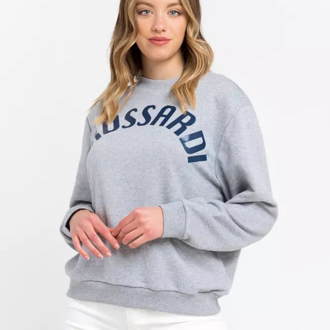 Trussardi Gray Cotton Women Sweatshirt