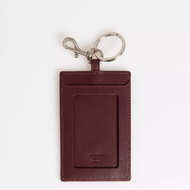 Trussardi Brown Leather Men Badge Holder