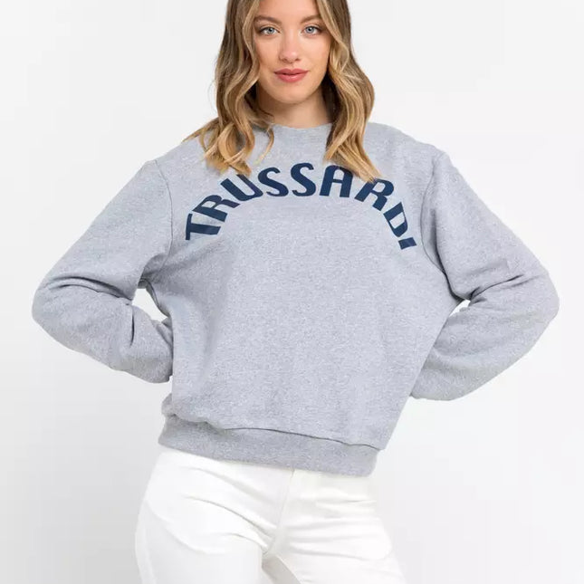 Trussardi Gray Cotton Women Sweatshirt
