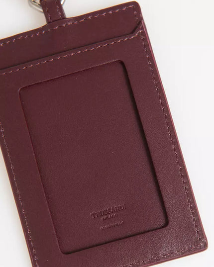 Trussardi Brown Leather Men Badge Holder