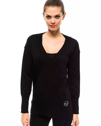 Montana Blu Black Wool Women Sweater