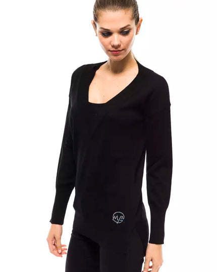 Montana Blu Black Wool Women Sweater