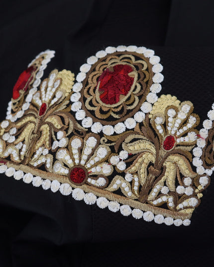 Dolce & Gabbana Black Gold Crown Slim Fit Dress Formal Shirt