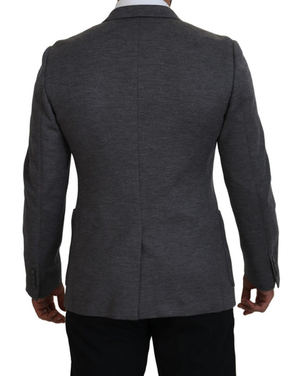 Dolce & Gabbana Gray Wool Stretch Slim Fit Jacket Blazer