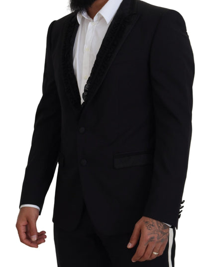 Dolce & Gabbana Black MARTINI Slim Fit Jacket Blazer