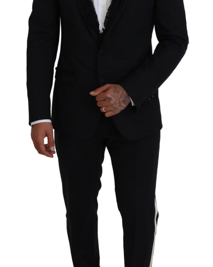 Dolce & Gabbana Black MARTINI Slim Fit Jacket Blazer