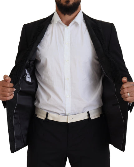 Dolce & Gabbana Black MARTINI Slim Fit Jacket Blazer