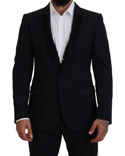 Dolce & Gabbana Black MARTINI Slim Fit Jacket Blazer