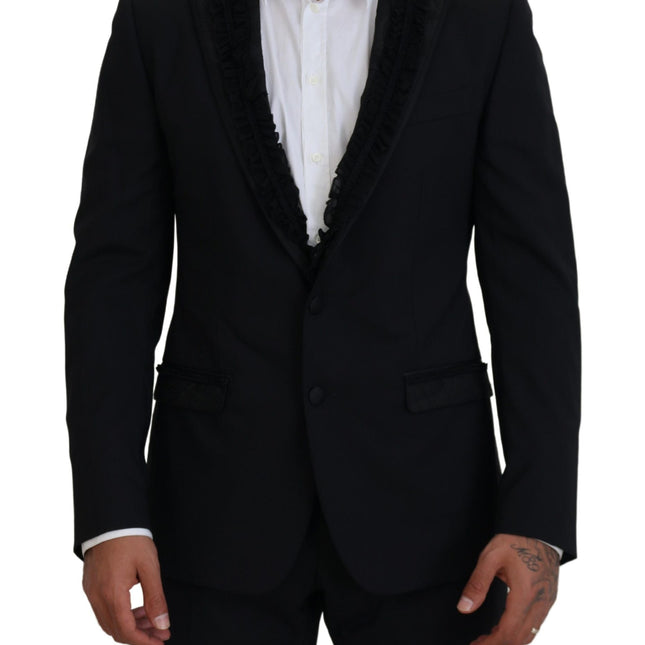 Dolce & Gabbana Black MARTINI Slim Fit Jacket Blazer