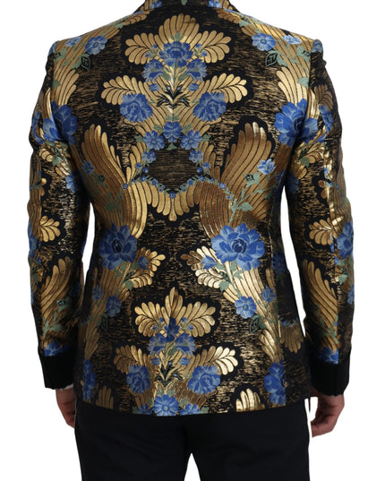 Dolce & Gabbana Gold Lurex Double Breasted Jacket Blazer
