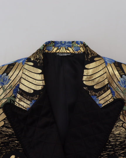 Dolce & Gabbana Gold Lurex Double Breasted Jacket Blazer
