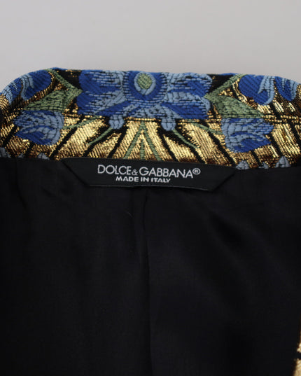 Dolce & Gabbana Gold Lurex Double Breasted Jacket Blazer
