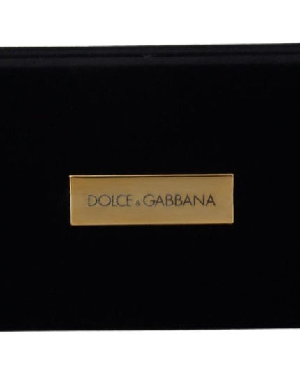 Dolce & Gabbana Black Velvet Logo Plaque Storage Bracelet Jewelry Box