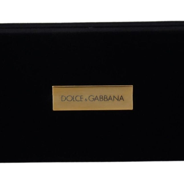 Dolce & Gabbana Black Velvet Logo Plaque Storage Bracelet Jewelry Box