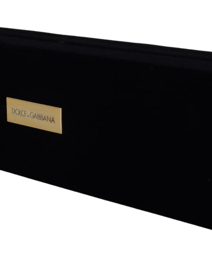 Dolce & Gabbana Black Velvet Logo Plaque Storage Bracelet Jewelry Box