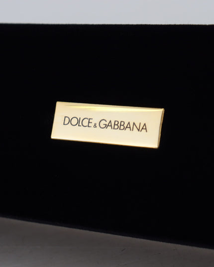Dolce & Gabbana Black Velvet Logo Plaque Storage Bracelet Jewelry Box