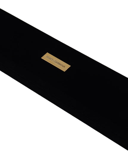 Dolce & Gabbana Black Velvet Logo Plaque Storage Bracelet Jewelry Box