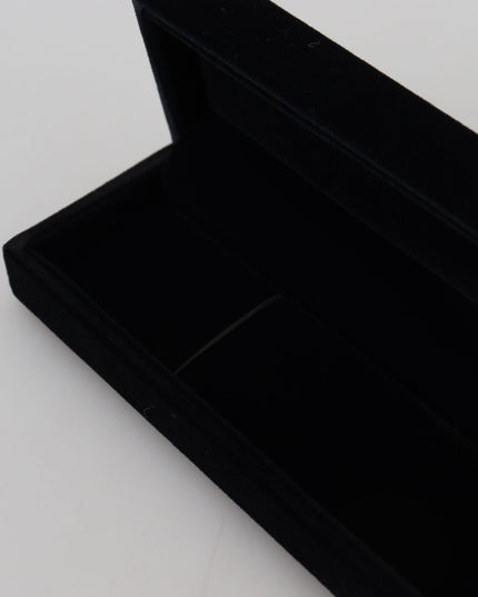 Dolce & Gabbana Black Velvet Logo Plaque Storage Bracelet Jewelry Box
