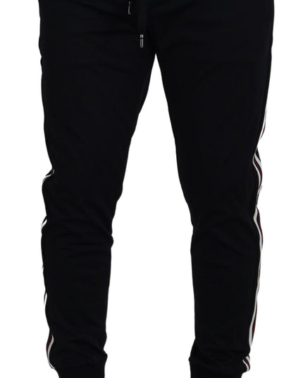 Dolce & Gabbana Black DG Print Mens Jogger Pants
