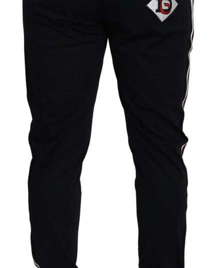 Dolce & Gabbana Black DG Print Mens Jogger Pants
