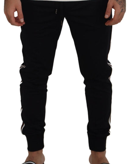 Dolce & Gabbana Black DG Print Mens Jogger Pants