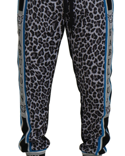 Dolce & Gabbana Multicolor DG King Leopard Print Jogger Pants