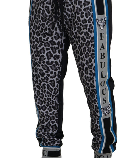 Dolce & Gabbana Multicolor DG King Leopard Print Jogger Pants