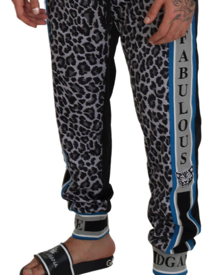 Dolce & Gabbana Multicolor DG King Leopard Print Jogger Pants