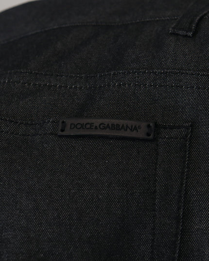 Dolce & Gabbana Black Silk Bandana Print Pants