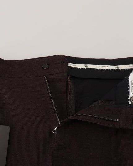 Dolce & Gabbana Brown Cotton Chino Men Pants