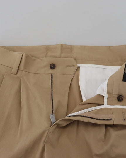 Dolce & Gabbana Brown Black Cotton Chino Men Pants