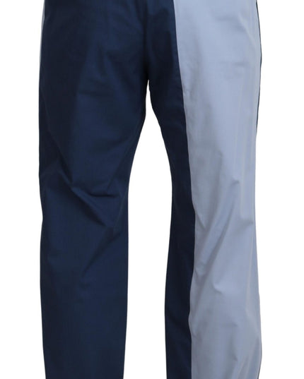 Dolce & Gabbana Blue Cotton Straight Fit Pants