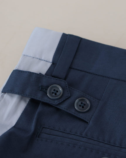 Dolce & Gabbana Blue Cotton Straight Fit Pants