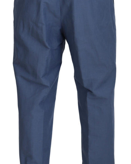 Dolce & Gabbana Blue Linen Chino Men Formal Pants