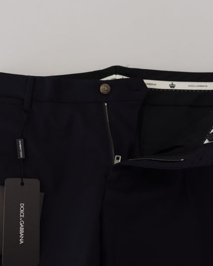 Dolce & Gabbana Black Wool Slim Formal Pants
