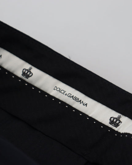 Dolce & Gabbana Black Wool Slim Formal Pants