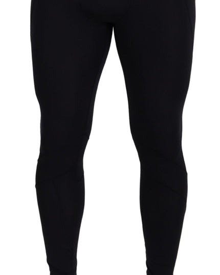 Dolce & Gabbana Black Nylon Slim Fit Stretch Pants