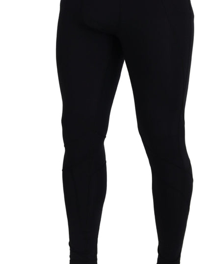 Dolce & Gabbana Black Nylon Slim Fit Stretch Pants