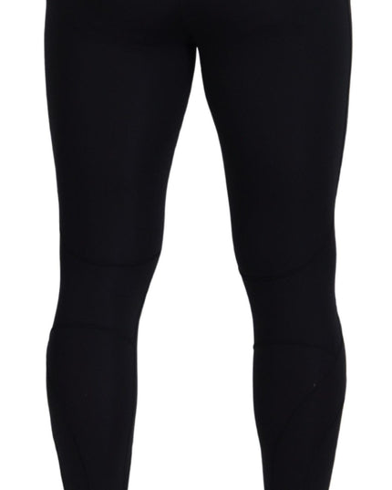 Dolce & Gabbana Black Nylon Slim Fit Stretch Pants